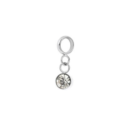 iXXXi connect charm  Stone White zilver  154014-03