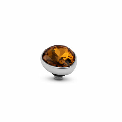 Melano Twisted Raindrop 9,5 mm smoked amber TME4 zilver