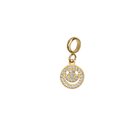 iXXXi connect charm Sparkle Smiley Goud 154003-01