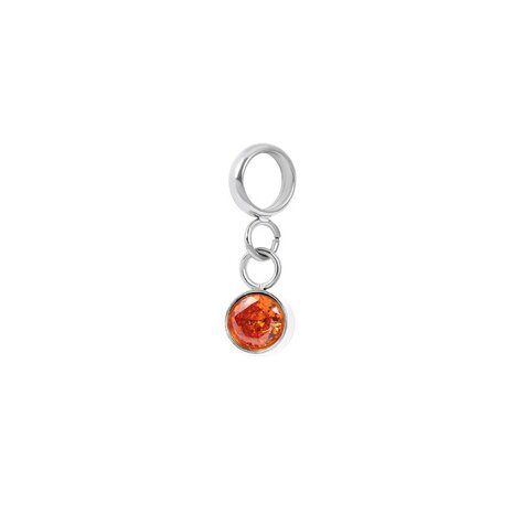 iXXXi connect charm  Stone Orange zilver 154012-03