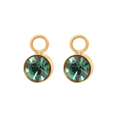 iXXXi Hoop Charms Stone Emerald goud  6mm E04810-02