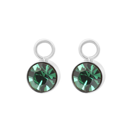 iXXXi Hoop Charms Stone Emerald zilver  6mm E04810-03