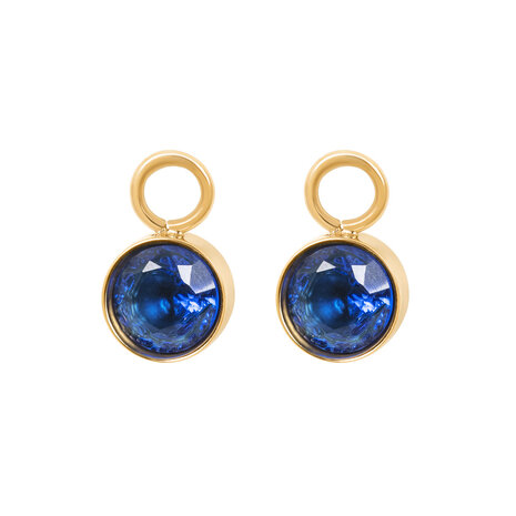 iXXXi Hoop Charms Stone Capri Blue goud 6mm E04808-01